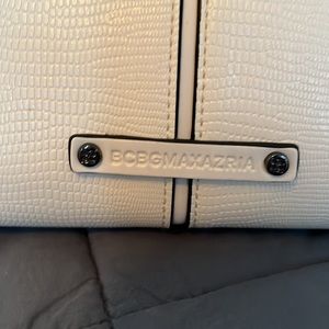 White BCBGMaxaria clutch bag